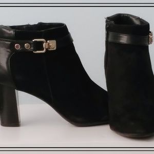 Alfani Stack Heeled Bootie-Black 7.5